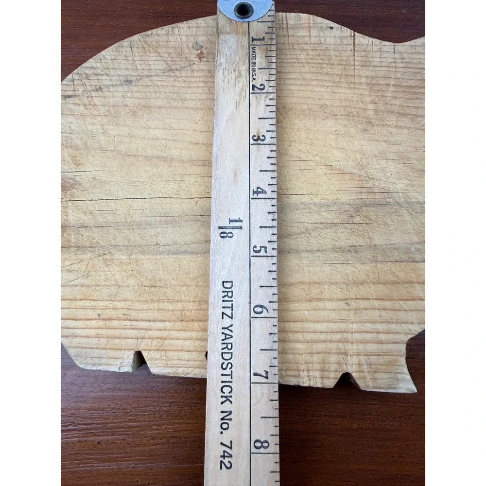 Vintage Pig Shaped Wooden Cutting Board Farmhouse Rustic Kitchen Decor‎ Small